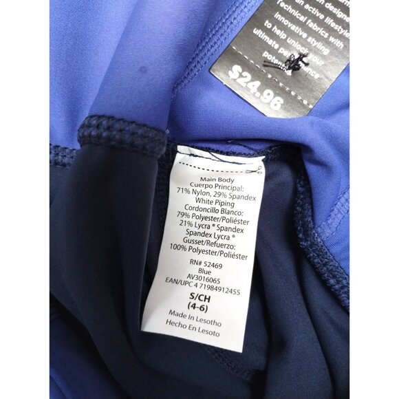 Avia Womens Flex-Tech Crop Leggings Blue/Orange Size Small 4-6 High Compression - Picture 6 of 12